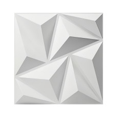 20pcs ART3DWALLPANELS 3D Diamond Texture PVC Wall Panels - Perfect for Modern TV Backgrounds, Living Rooms, Bedrooms & Offices - Easy to Install, 29.97x29.97 cm, White Geometric Design, ART3DWALLPANELS